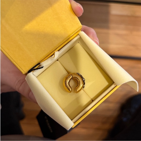 Fendi Gold Earring Cuff with Silver Detailing - Picture 7 of 7